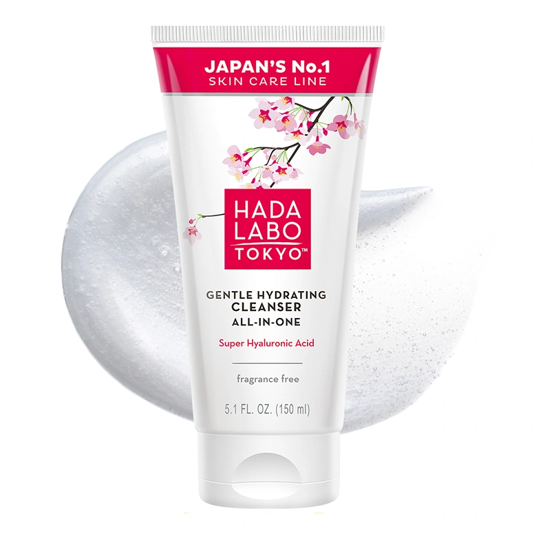 JAPANESE HADA LABO Gel Hydrating Cleanser 150ml nettoyant visage hydratant nettoyage doux acide hyaluronique texture gel - novaparapharmacie