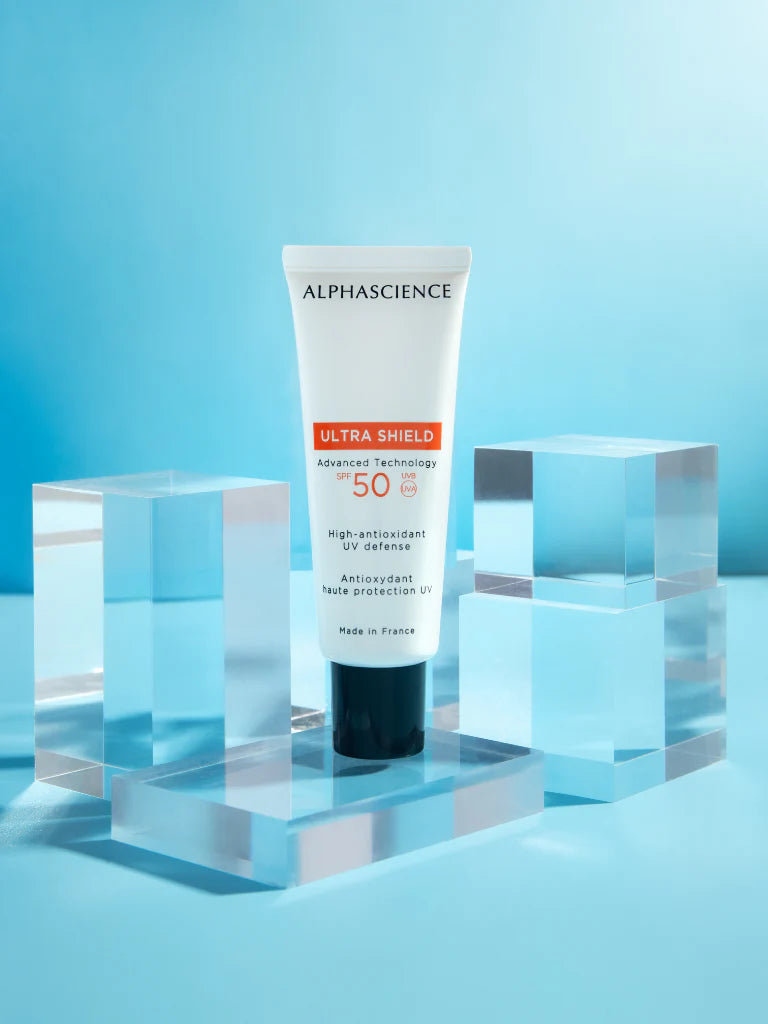 Crème ALPHASCIENCE Ultra Shield SPF50+ 40ml solaire très haute protection SPF50+ anti-âge hydratation sans traces UVA UVB - novaparapharmacie