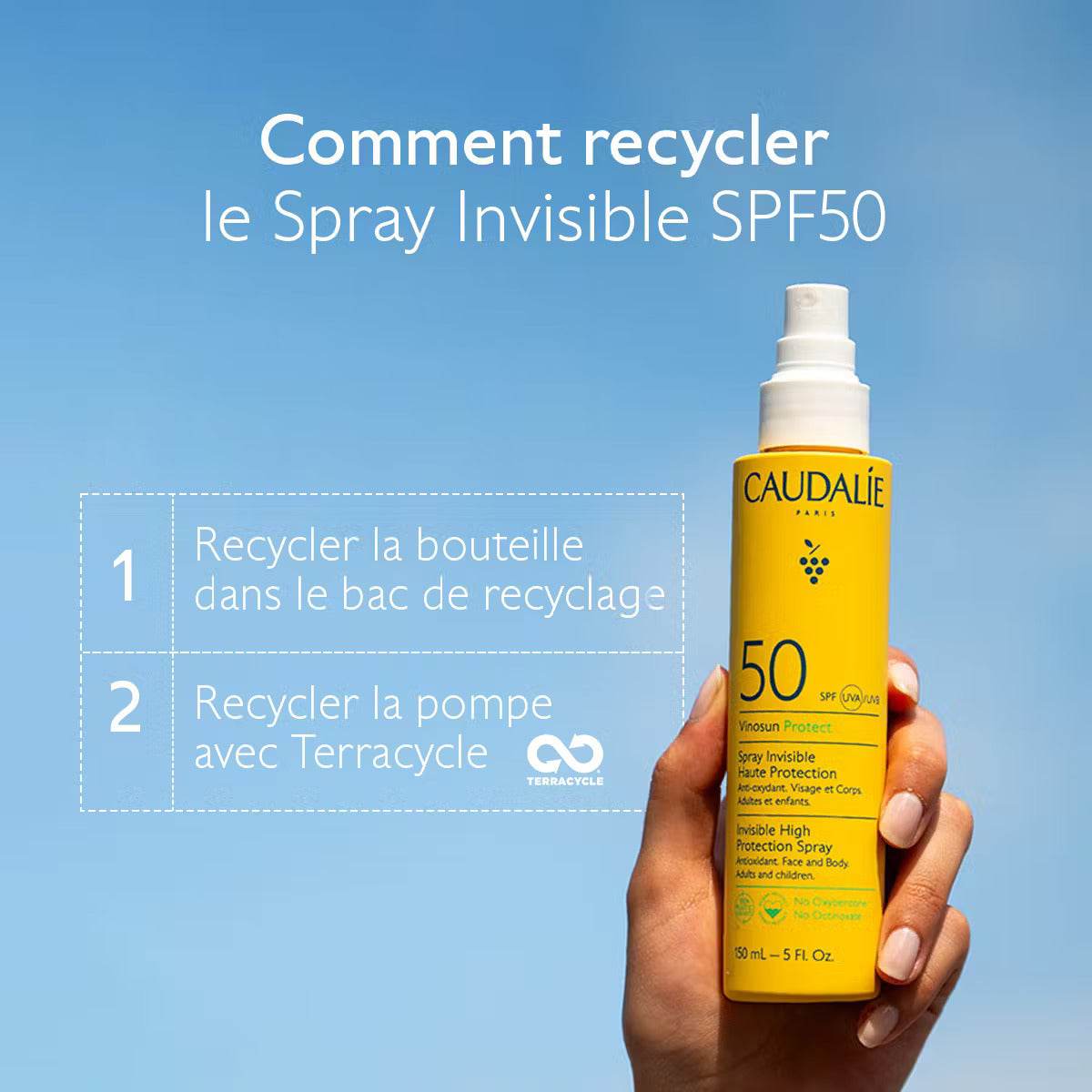 Caudalie Vinosun Protection Spray SPF50 150ml - Nova Parapharmacie