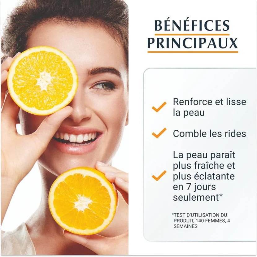 EUCERIN Hyaluron-Filler 3x Effect Sérum Vitamine C Booster bénéfices éclat anti-âge concentré acide hyaluronique vitamine C rides fermeté dermatologie cliniquement prouvé
