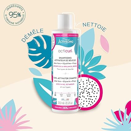 ACTIVILONG Acticurl Shampooing Activateur de Boucles 250ml shampooing cheveux bouclés frisés nettoyage doux protéines extraits végétaux - novaparapharmacie