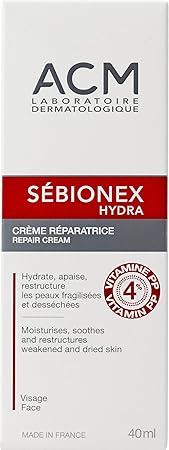 ACM Sébionex Hydra Crème Réparatrice Visage Peaux Fragilisées Et Desséchées 40ml Réparation Intensive