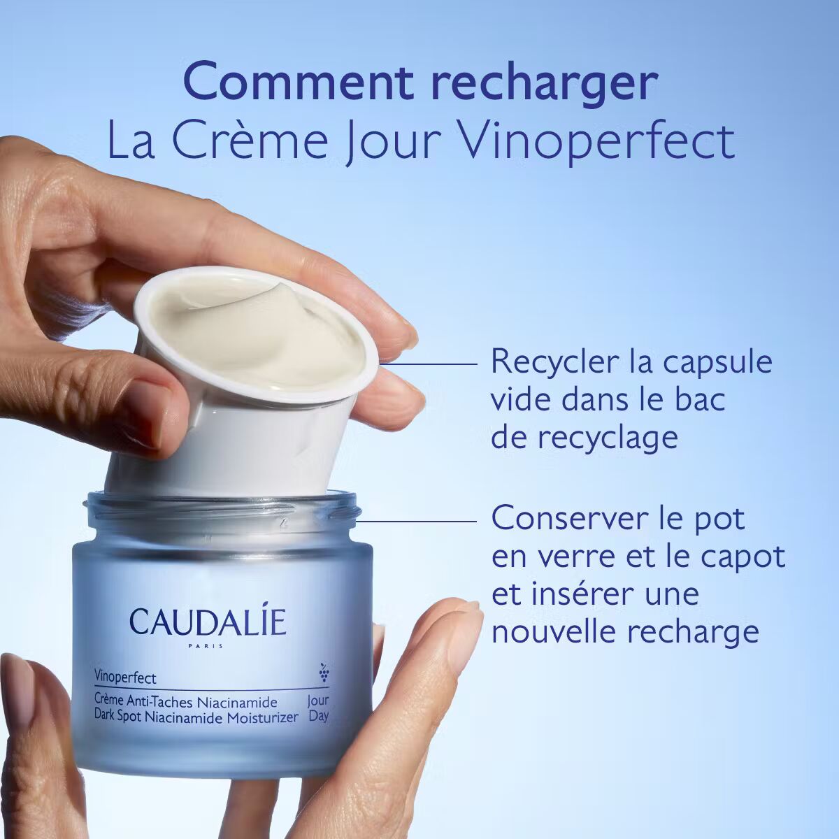 CAUDALIE Vinoperfect Anti-Taches Recharge 50ml écologique recyclable niacinamide éclat - novaparapharmacie