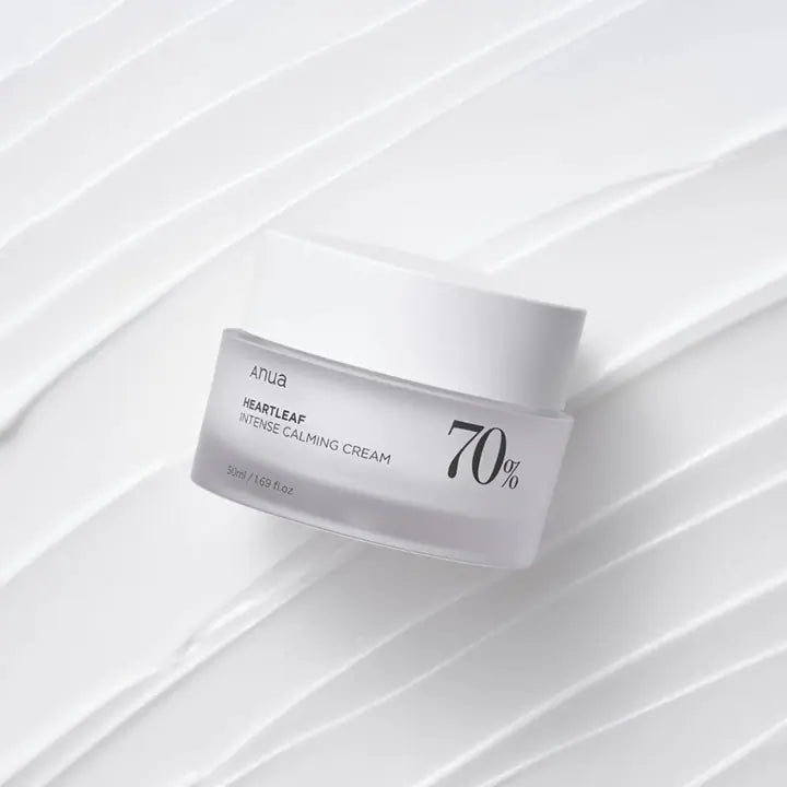Texture gel-crème Anua HeartleaF 70 Intense Calming Cream légère rafraîchissante apaisante centella - novaparapharmacie