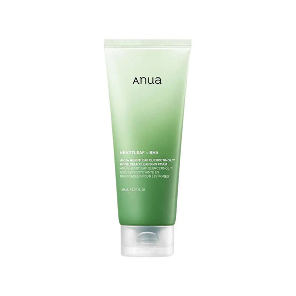 ANUA HeartleaF Quercetinol Pore Deep Cleansing Foam 150ml mousse nettoyante quercétinol heartleaf nettoyage profond pores resserrés - novaparapharmacie