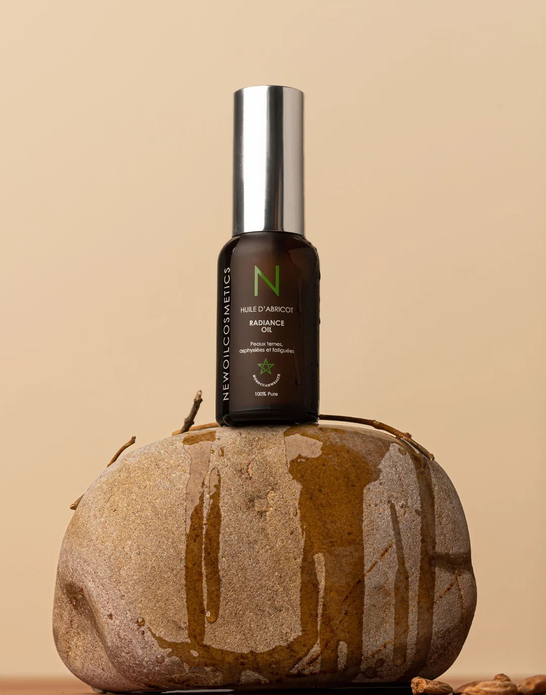 NEW OIL COSMETICS Huile d'Abricot 30ml Huile Visage Corps Naturelle Nourrissante Régénérante Anti-Âge