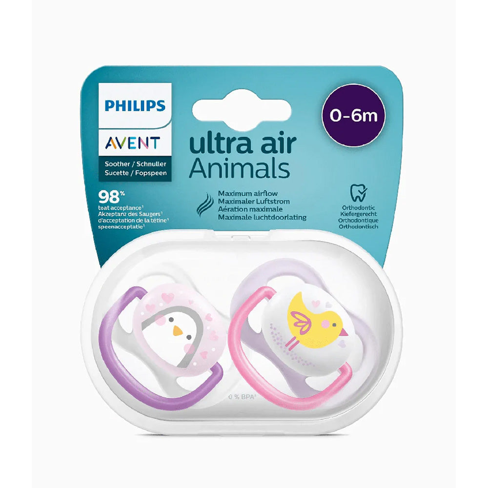 Avent Sucettes Ortho 0-6m Girl-Scf-0800-06-Peng-Bird|Nova Para