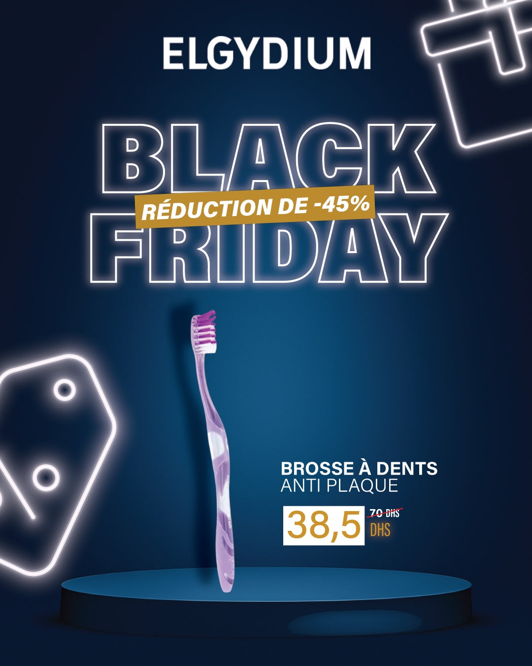 ELGYDIUM Antiplaque Brosse à Dents Souple Anti-Plaque Brins Spécialisés Tête Ergonomique - Nova Parapharmacie