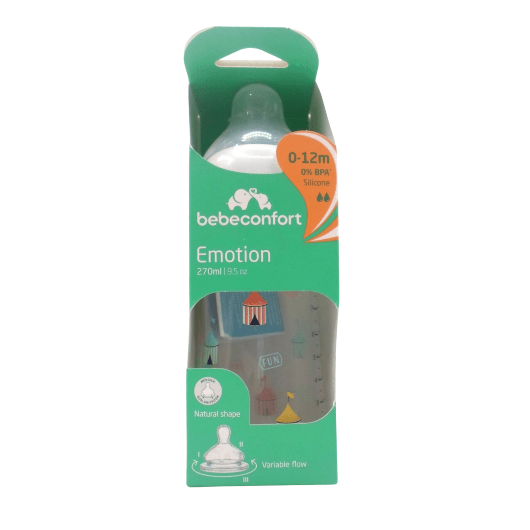 BÉBÉ CONFORT Biberon PP Emotion The Traveller Blanc 0-12m 270ml - Nova Parapharmacie