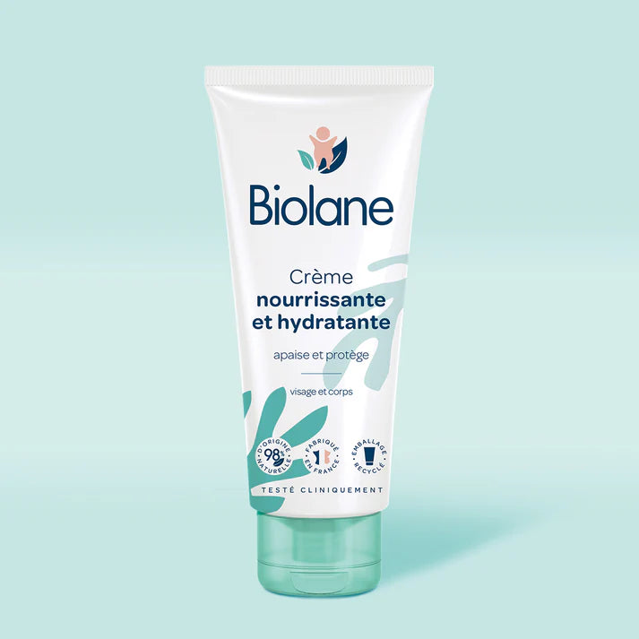 Biolane Crème Nourrissante Hydratante 100ml Soin Visage Corps Bébé Enfant Peau Sèche Sensible Protection - novaparapharmacie