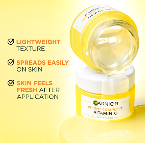 Garnier Fast Bright Vitamine C Water Gel 50ml effet gel hydratant anti-taches vitamine C éclat uniforme résultats visibles -novaparapharmacie