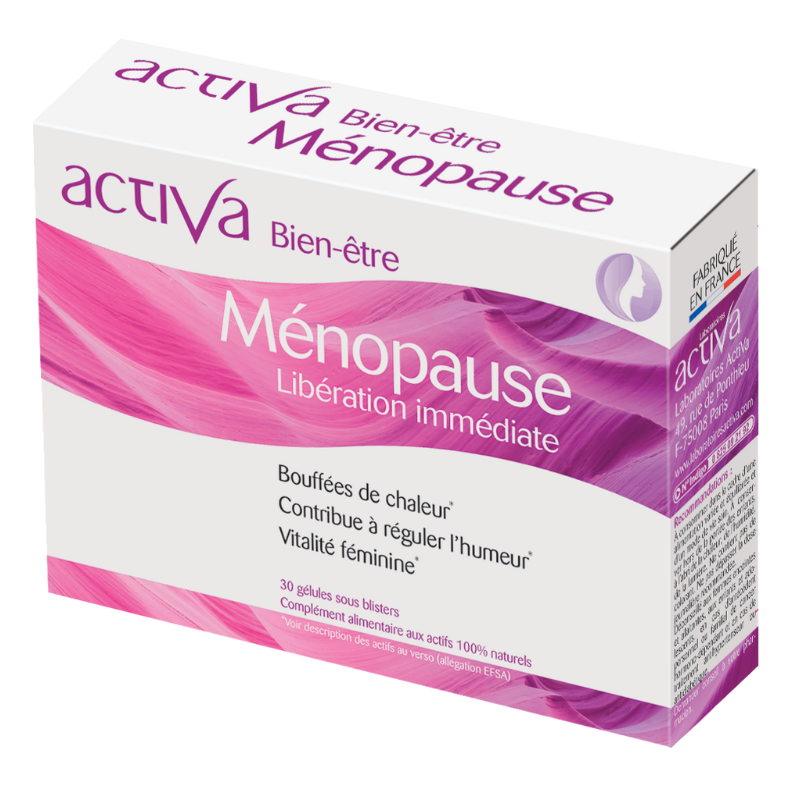 ACTIVA Bien-Être Ménopause bouffées chaleur équilibre hormonal sauge houblon actée à grappes - novaparapharmacie