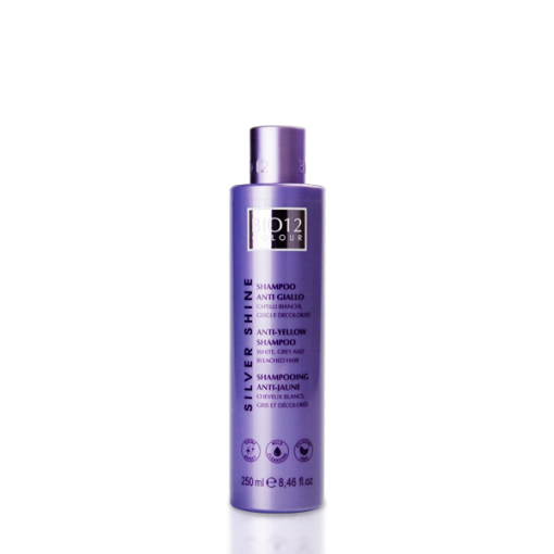M&D Bio12 Anti-Yellow Shampoo 250ml shampooing déjaunissant cheveux blancs gris décolorés pigments violets neutralise jaune éclat argenté - novaparapharmacie