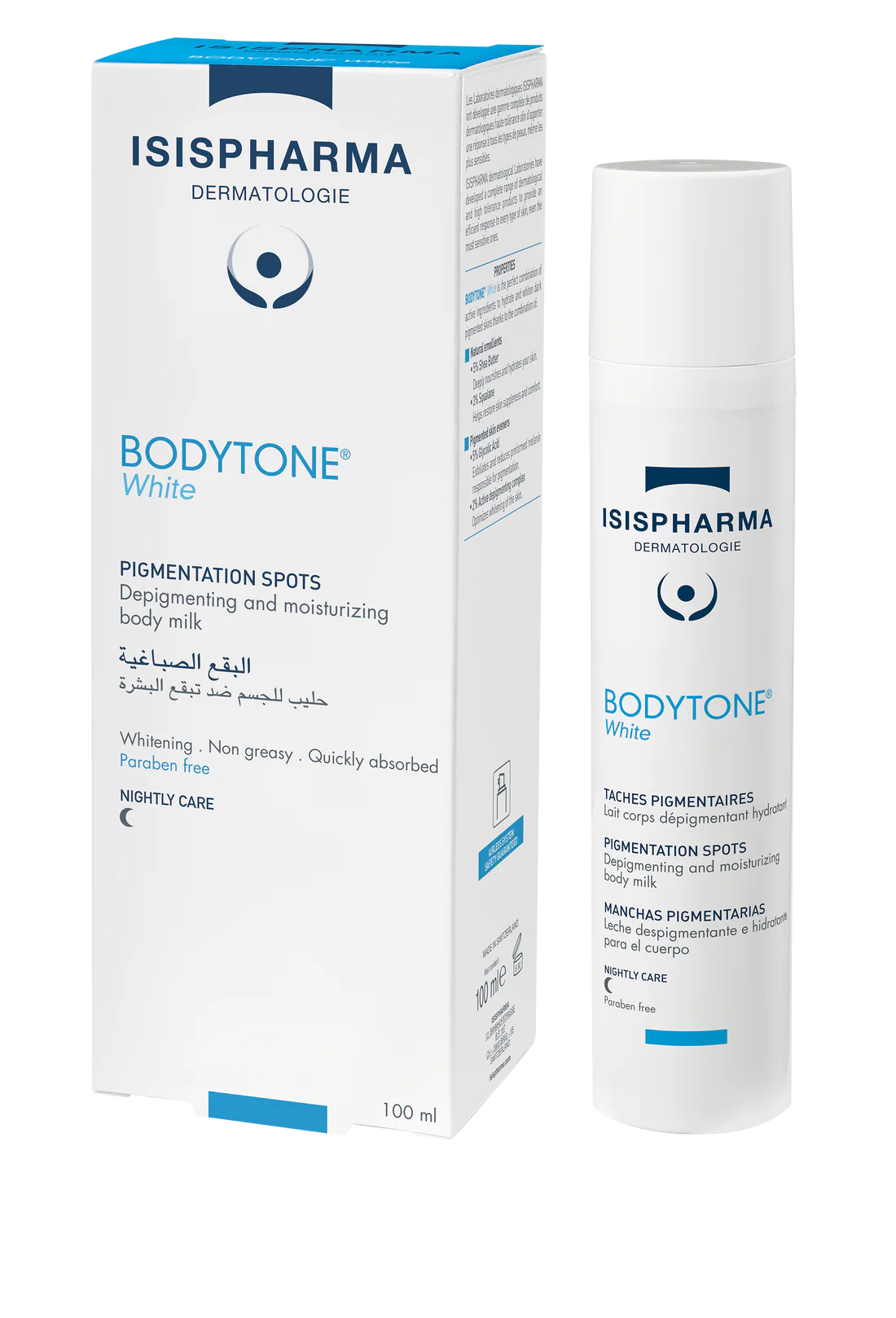 Isispharma Bodytone White Dépigmentant Et Hydratant Lait Corps 100ml - Lait Éclaircissant Hydratant
