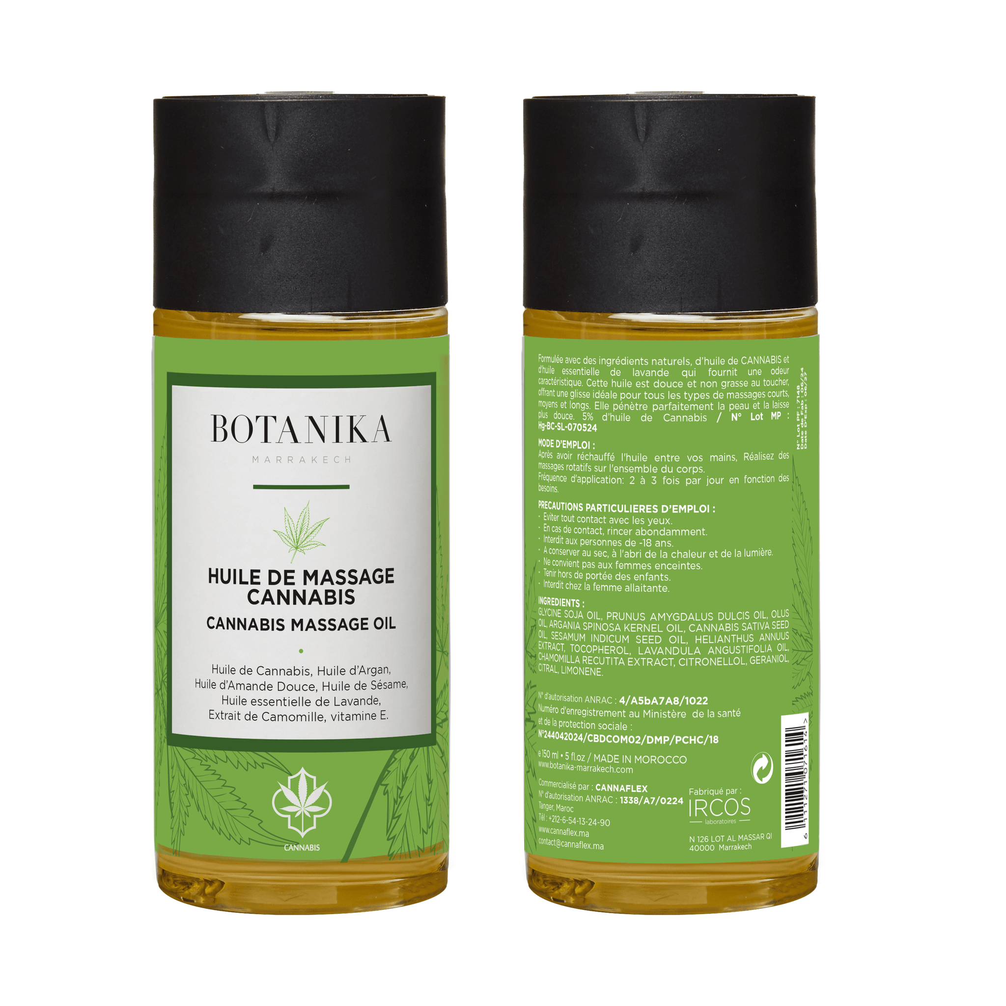  Huile CANNAFLEX CBD de Massage 150ml relaxation détente musculaire cannabis - novaparapharmacie