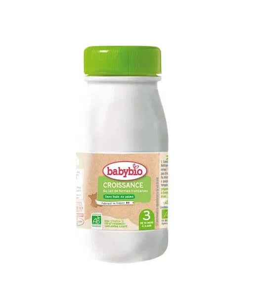 BABYBIO Lait Croissance Liquide 250ml bio 3ème âge 12 mois et plus lait infantile prêt à boire vitamines essentielles - novaparapharmacie