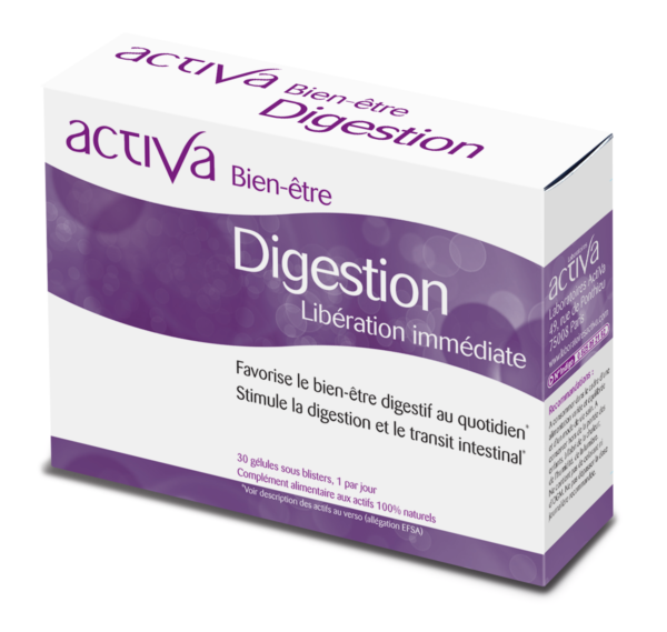 ACTIVA Bien-Être Digestion confort digestif enzymes transit menthe fenouil gingembre fibres - novaparapharmacie