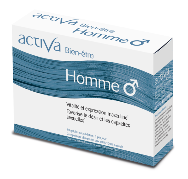 ACTIVA Bien-Être Homme vitalité masculine énergie tonus ginseng maca zinc vitamines B - novaparapharmacie