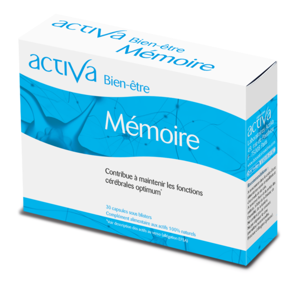 ACTIVA Bien-Être Mémoire concentration cognition ginkgo biloba bacopa vitamines B magnésium - novaparapharmacie