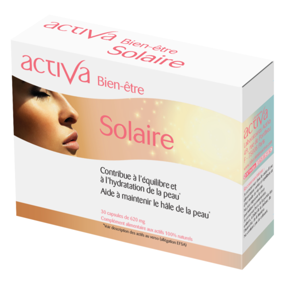 ACTIVA Bien-Être Solaire préparation bronzage bêta-carotène lycopène vitamines E C - novaparapharmacie