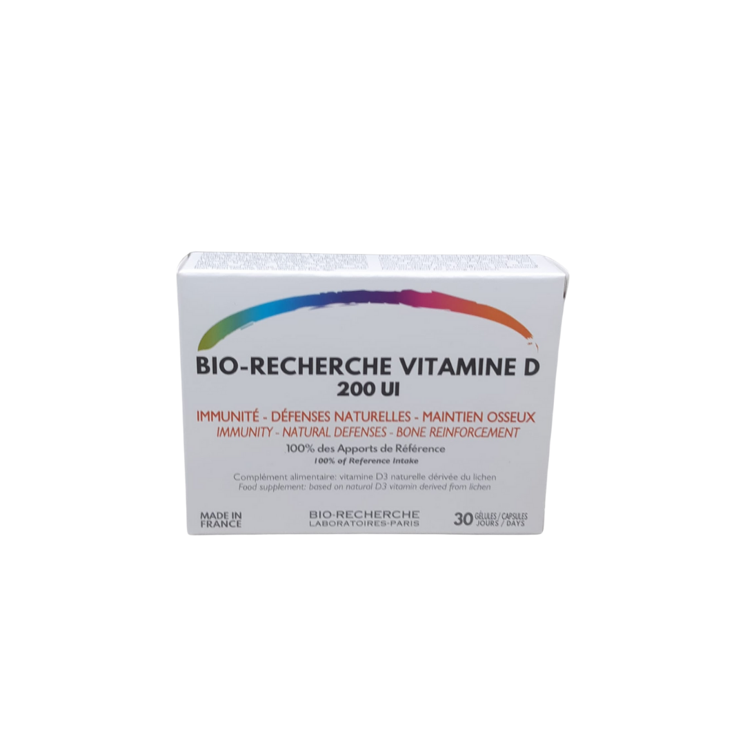 Bio-Recherche Vitamine D 200UI 30 Gelules | Nova Para