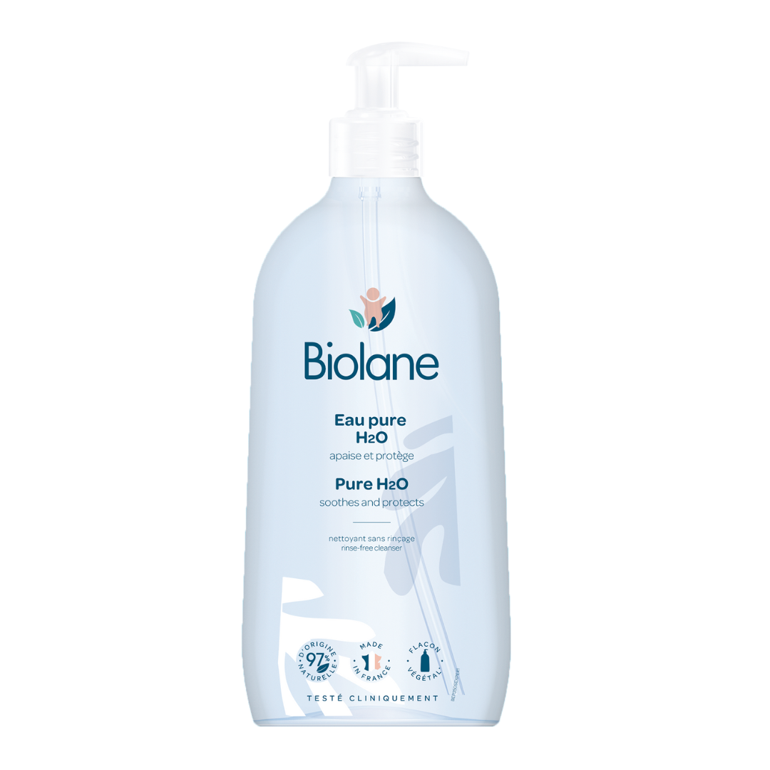 BIOLANE Eau Pure H2O 750ml eau nettoyante bébé 99% eau purifiée sans rinçage formule minimaliste format familial sans parfum - novaparapharmacie