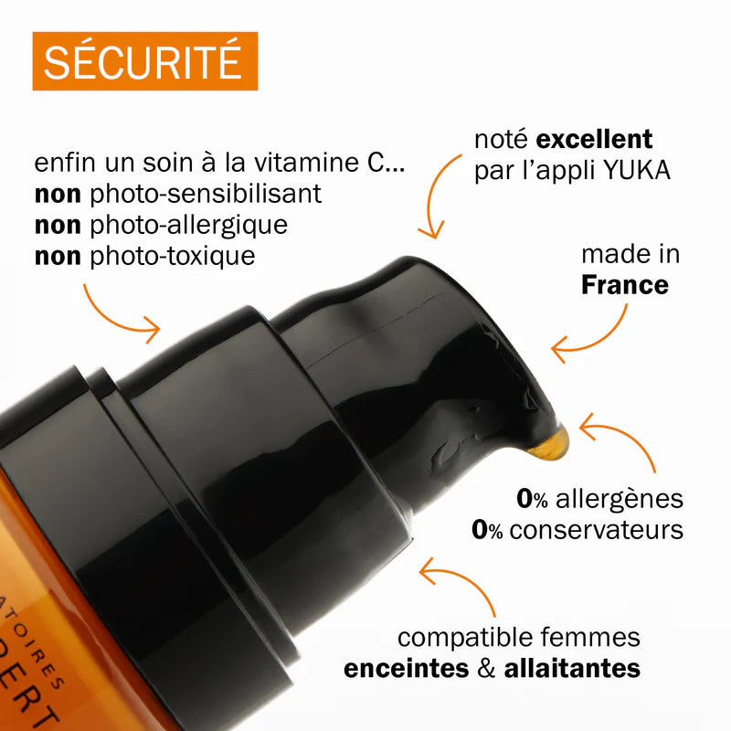 Texture sérum vitamine C Novexpert Duo Booster Éclat mousse flash légère éclat instantané anti-âge illuminateur - novaparapharmacie