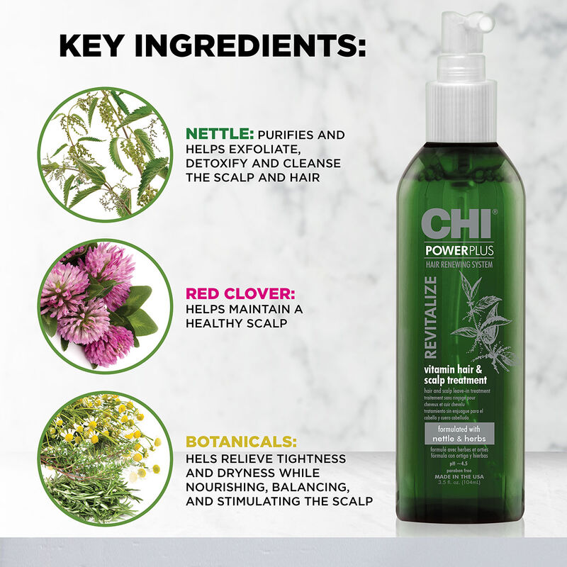CHI Power Plus 104ml Revitalize traitement cuir chevelu stimulation vitamines - novaparapharmacie
