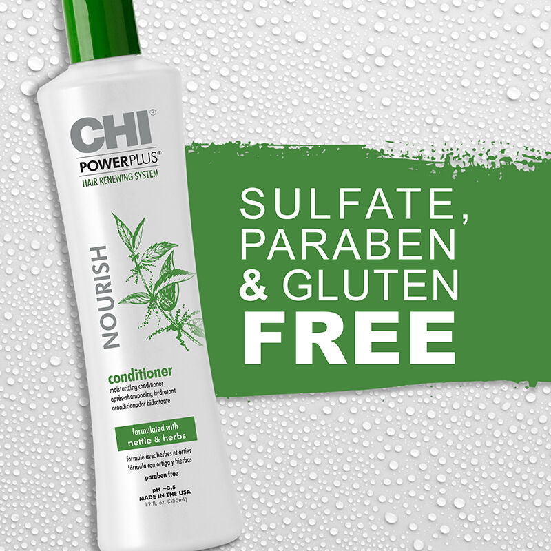 CHI Power Plus Conditioner Nourish 355ml sans sulfates sans parabènes formule douce respectueuse cheveux - novaparapharmacie