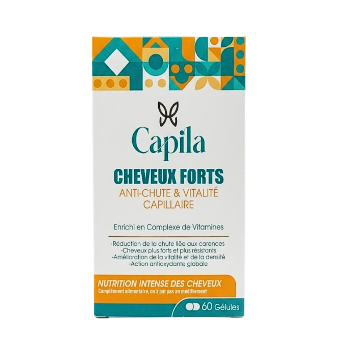⭐ Capila Cheveux Forts Anti-Chute 60 Gélules Kératine Biotine Livraison ...