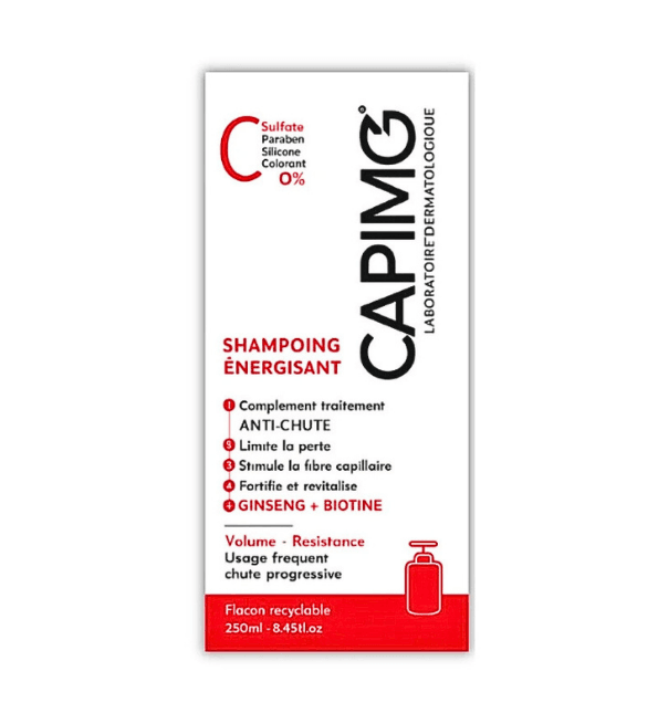 Capimoz Shampoing Anti-Chute 250ml soin capillaire fortifiant chute cheveux croissance stimulant densité naturel efficace - novaparapharmacie