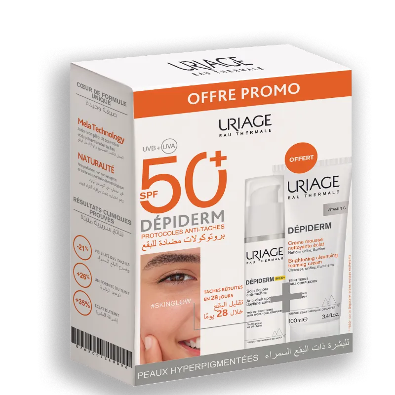 URIAGE Coffret Dépiderm Soin 100ml + Crème Mousse – Soin Expert Anti-Taches & Éclat | Nova Para