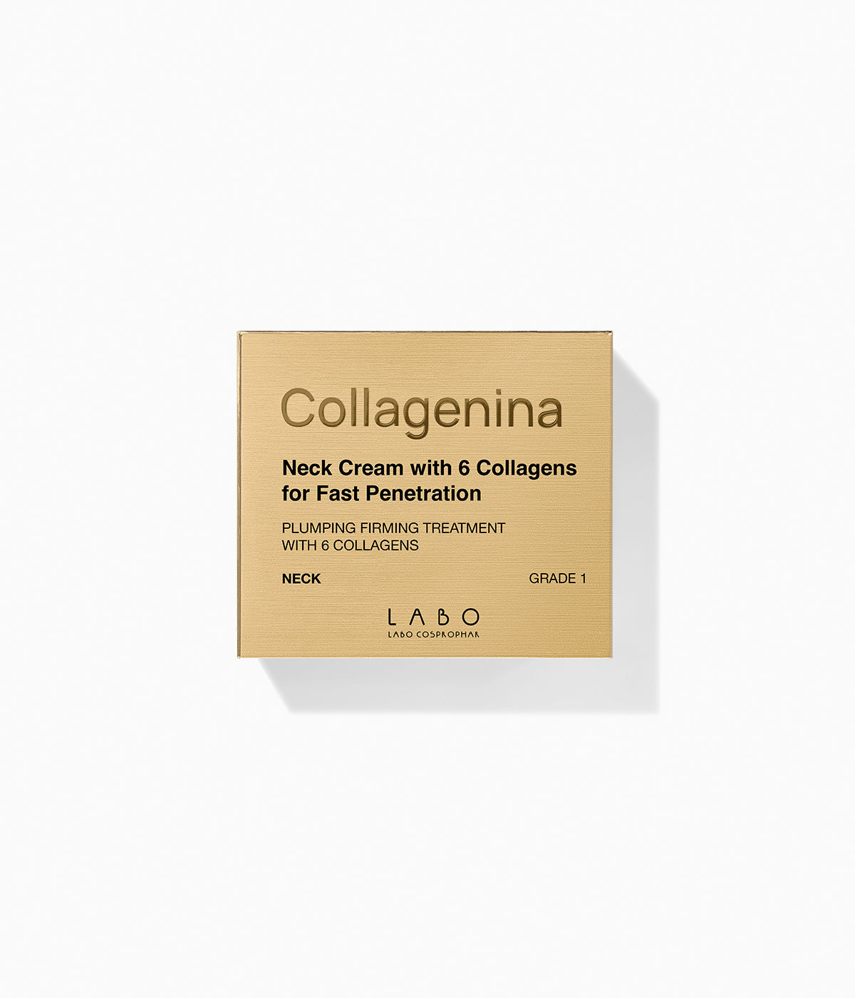 Collagenina présentation packaging neck cream 6 collagens cou décolleté anti-âge collagène fermeté 50ml - novaparapharmacie