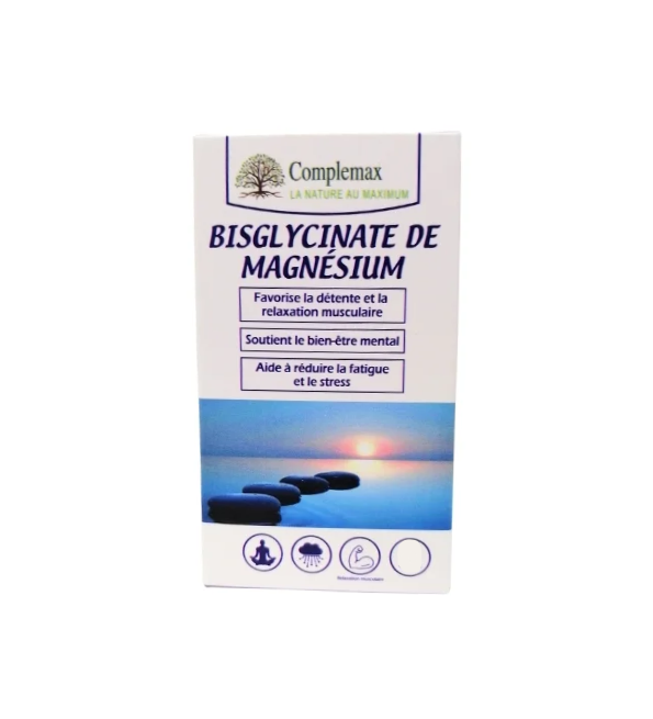 COMPLEMAX Bisglycinate de Magnésium 30 Gélules stress sommeil muscles énergie haute absorption - novaparapharmacie