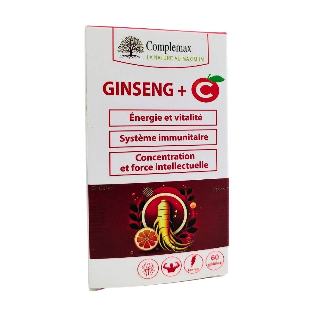 Complemax Ginseng + C Énergie et Vitalité - 60 Gélules - Nova Parapharmacie