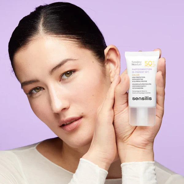Texture teintée Sensilis Photocorrection D-Pigment 50+ Color crème légère anti-taches SPF50+ effet bonne mine naturel - novaparapharmacie