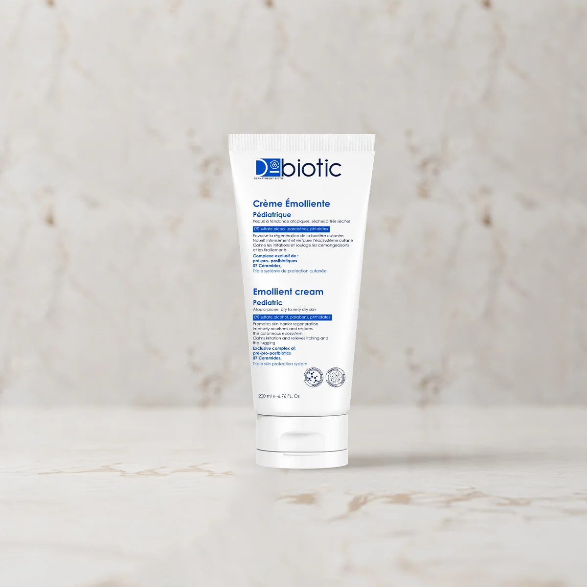 Crème D-BIOTIC Émolliente Pédiatrique 200ml hydratante bébé enfant probiotiques émolliente probiotiques pédiatrique barrière cutanée peaux atopiques - novaparapharmacie