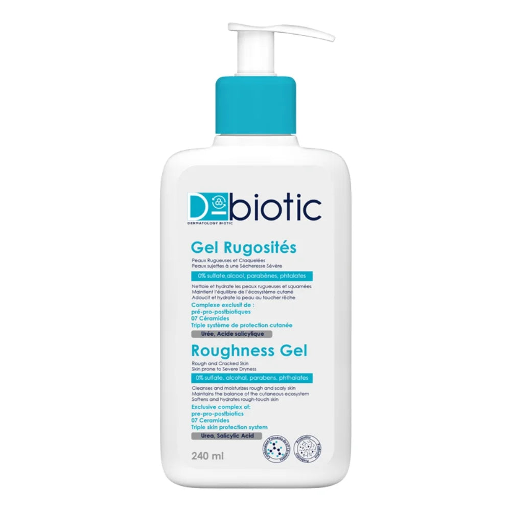 D-BIOTIC Gel Rugosités 240ml gel exfoliant corps probiotiques peaux rugueuses anti-rugosités exfoliant probiotiques hydratant kératose pilaire - novaparapharmacie