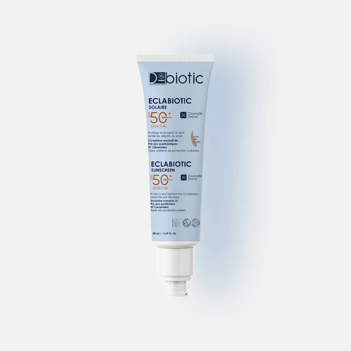 D-BIOTIC Eclabiotic Solaire Teintée Très Claire SPF50+ 50ml crème visage protection anti-taches probiotiques - novaparapharmacie