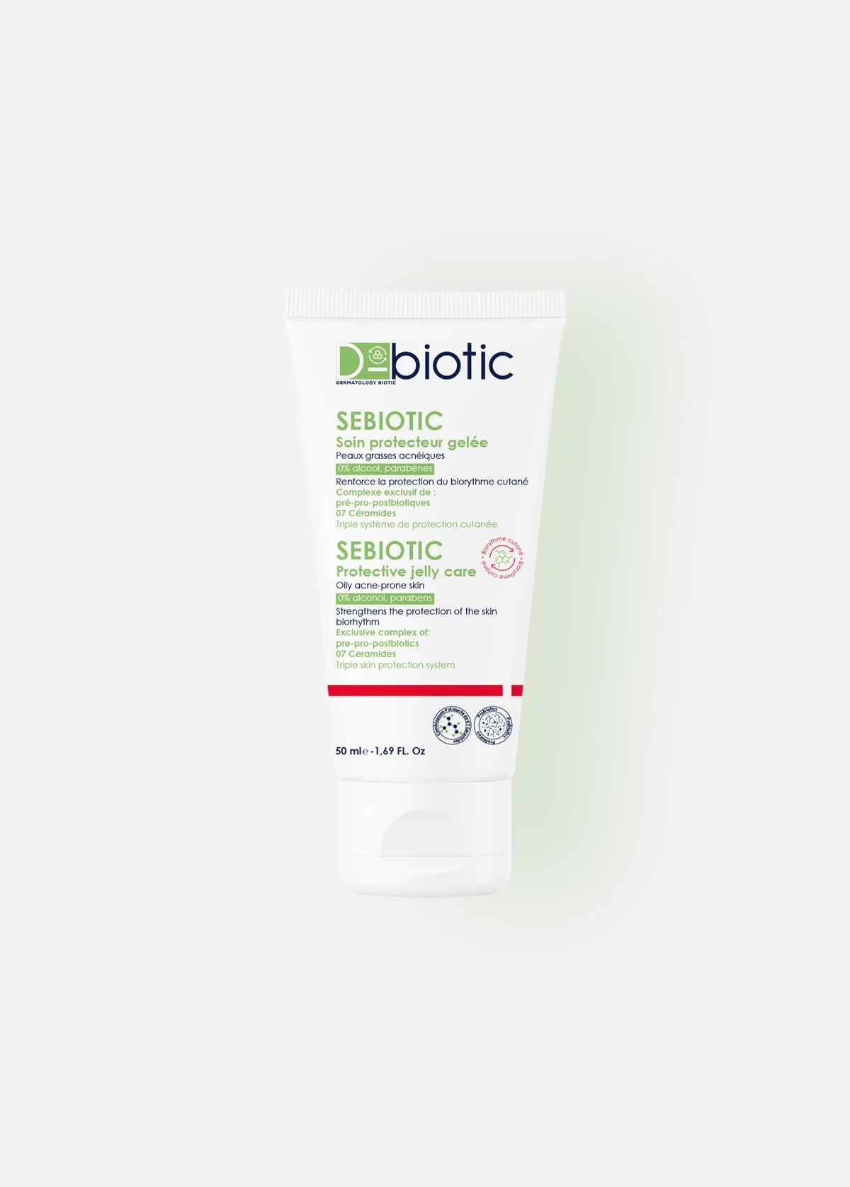 D-Biotic Sebiotic Soin Protecteur Gelée 50ml crème hydratante peaux grasses mixtes texture gelée matifiante - novaparapharmacie