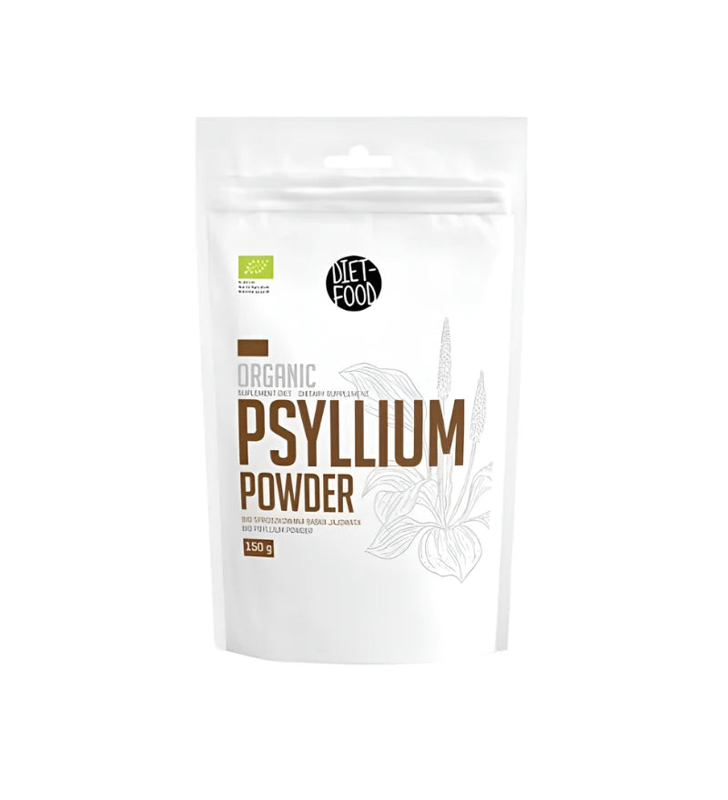 Diet Food Poudre de Psyllium 150g fibres solubles naturelles digestion transit intestinal satiété - novaparapharmacie