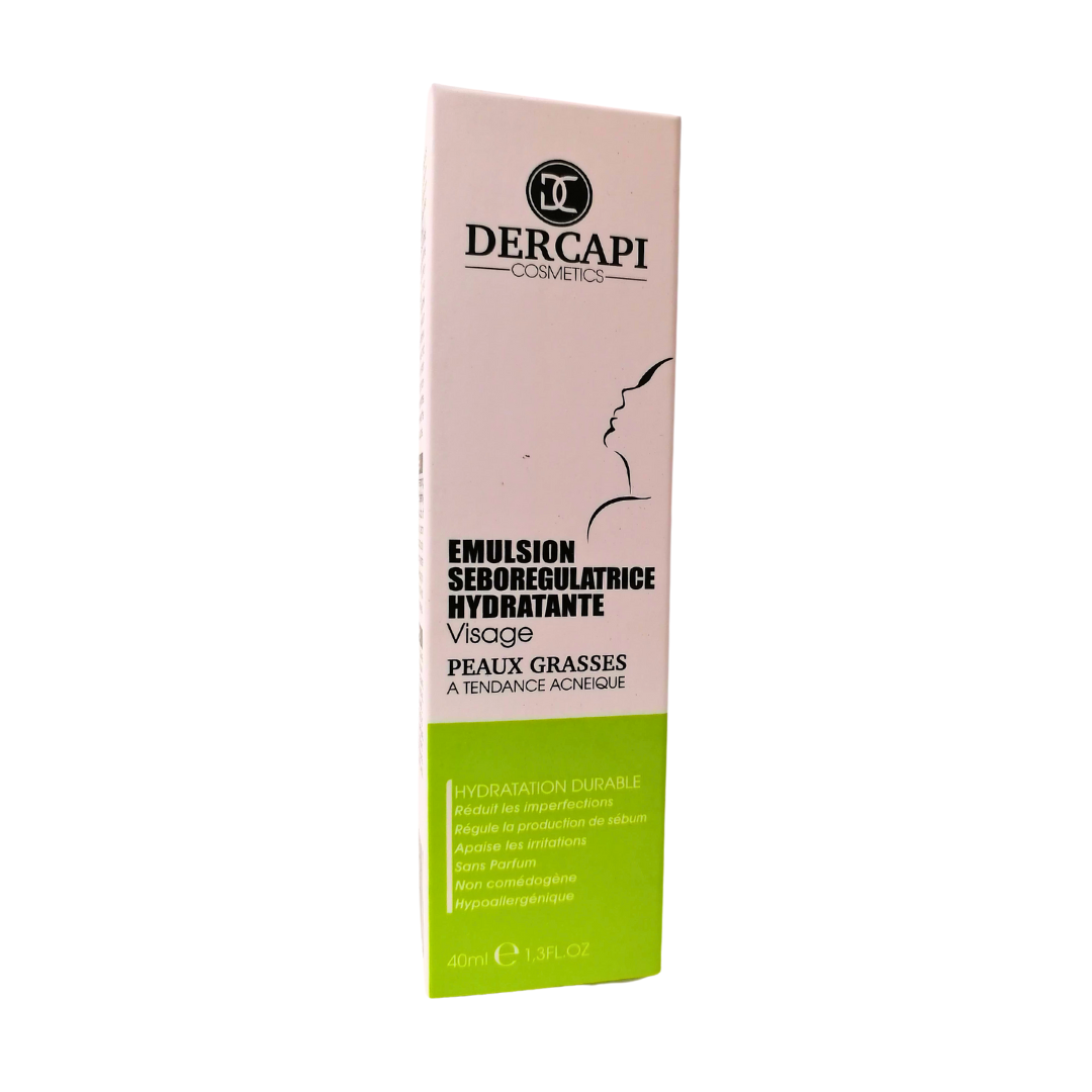 DERCAPI Émulsion Séborégulatrice Peaux Grasses 40ml soin matifiant séborégulatrice matifiante anti-brillance pores resserrés - novaparapharmacie