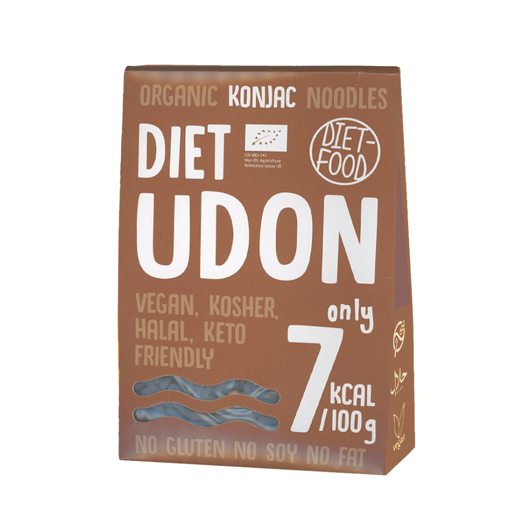 DIET FOOD Konjac Udon 300g nouilles minceur bio faibles calories régime naturel satiété konjac pur - novaparapharmacie