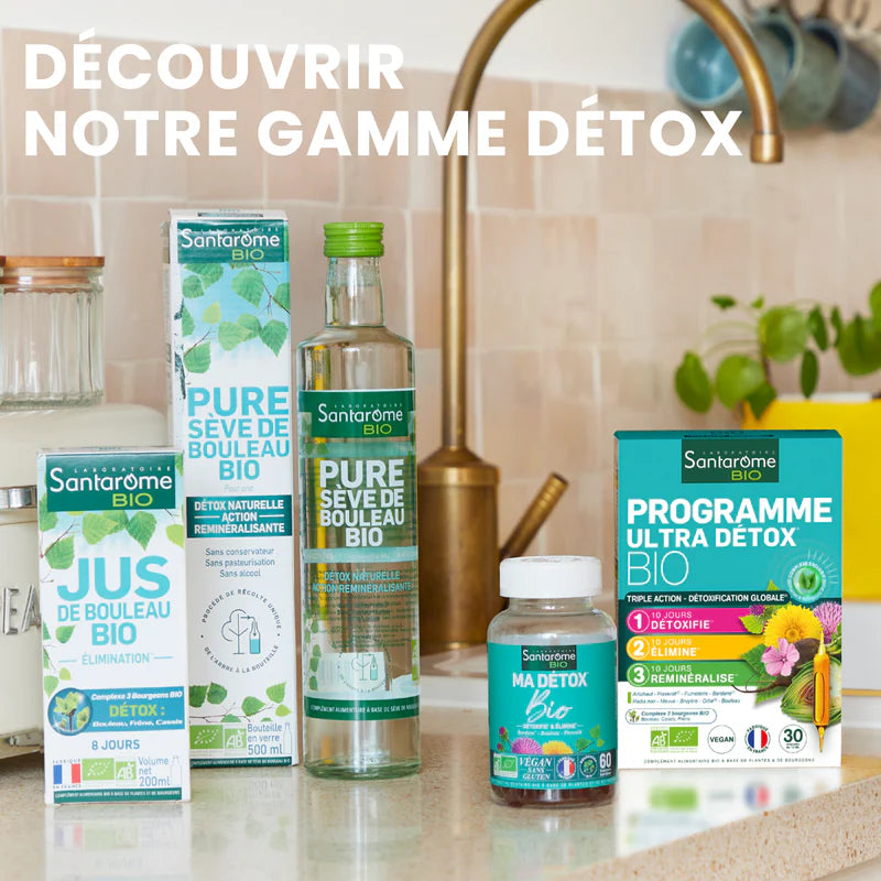 Cure SANTAROME Détox BIO 20 Ampoules bénéfices drainage détoxification élimination bio - novaparapharmacie

Image 7 : SANTAROM