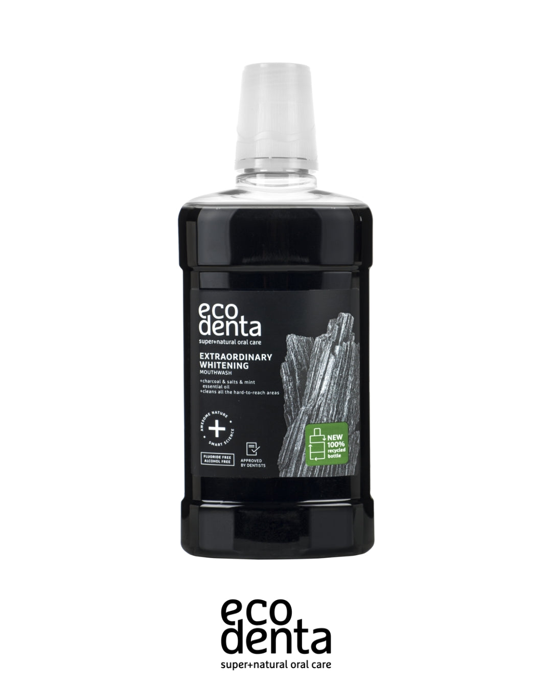 ECODENTA Bain de Bouche Blanchissant au Charbon Actif 500ml | Nova Para