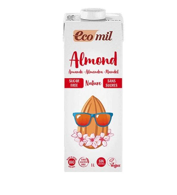 Ecomil Boisson Amande Nature 1L lait végétal bio sans lactose vegan naturel calcium protéines végétales santé - novaparapharmacie