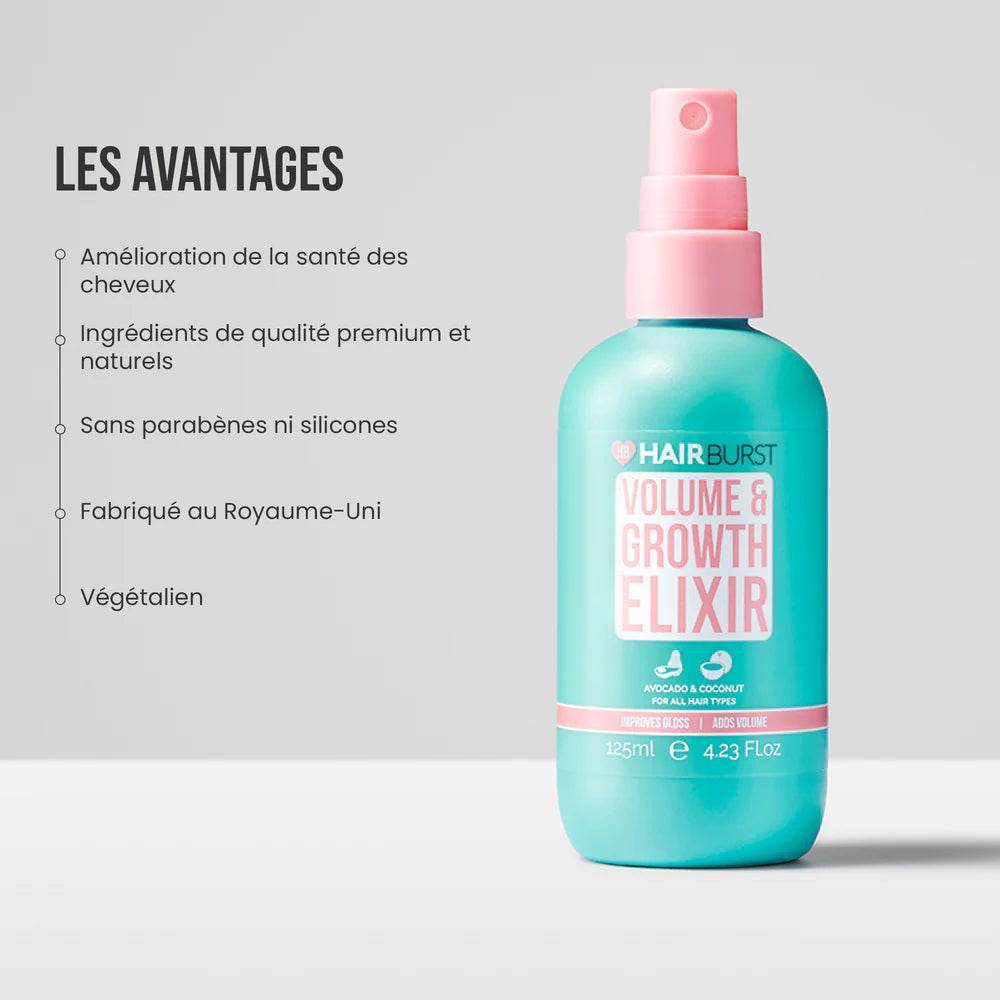 Hairburst elixir bénéfices volume instantané croissance stimulée épaisseur renforcée brillance éclatante cheveux - novaparapharmacie