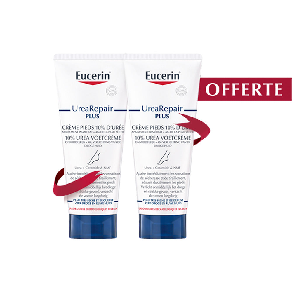 EUCERIN UreaRepair PLUS Crème Pieds 10% d'Urée 1 Achetée =1 Offerte | Nova Para