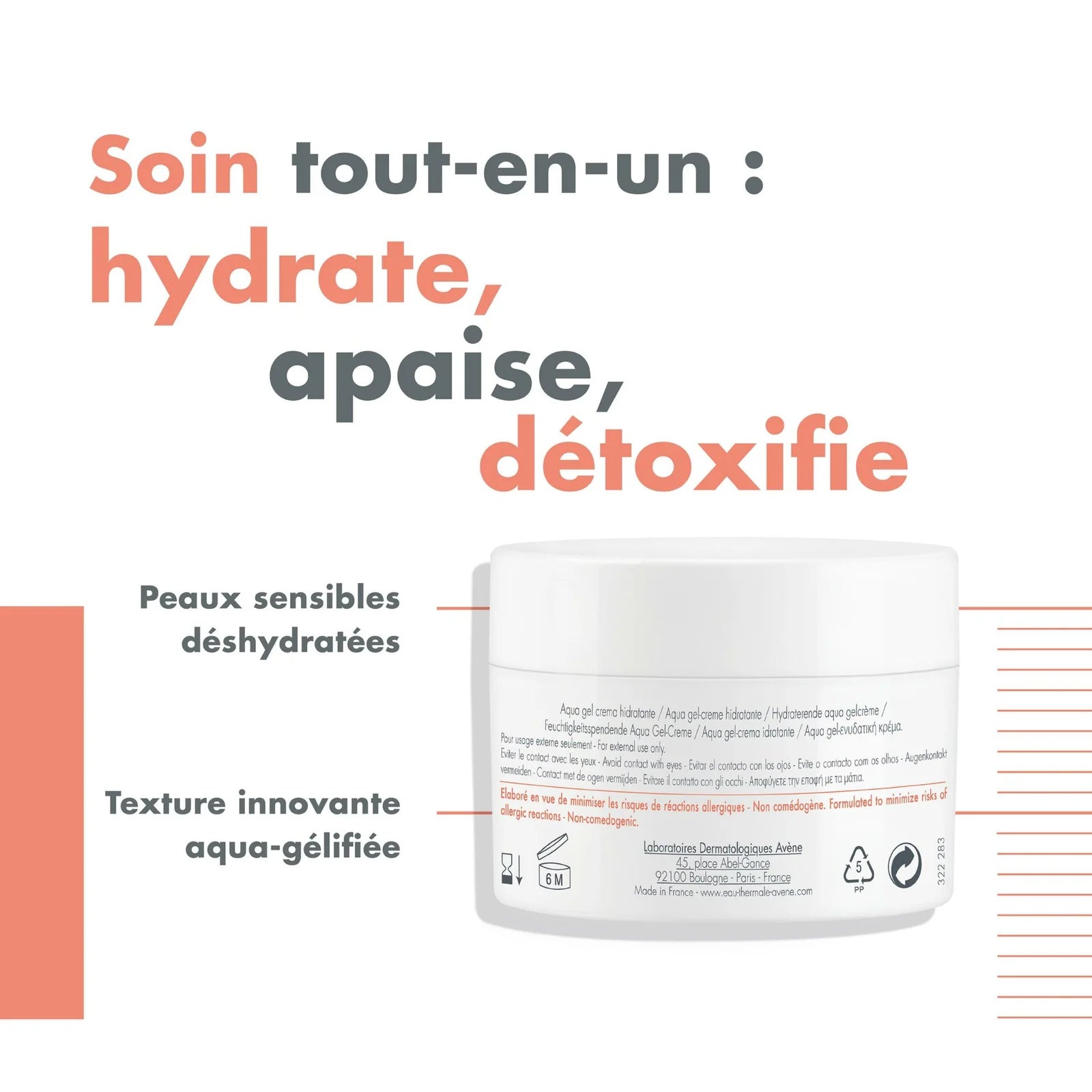  Texture Hydrance Aqua-Gel Crème Légère Fraîche Hydratante Peaux Mixtes Déshydratées - novaparapharmacie