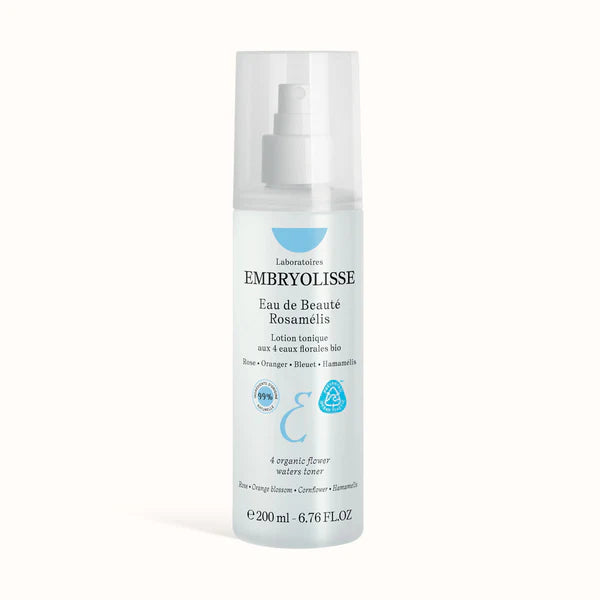 Embryolisse Eau De Beauté Rosamelis 200ml lotion tonique apaisante rafraîchissante peaux sensibles rose - novaparapharmacie